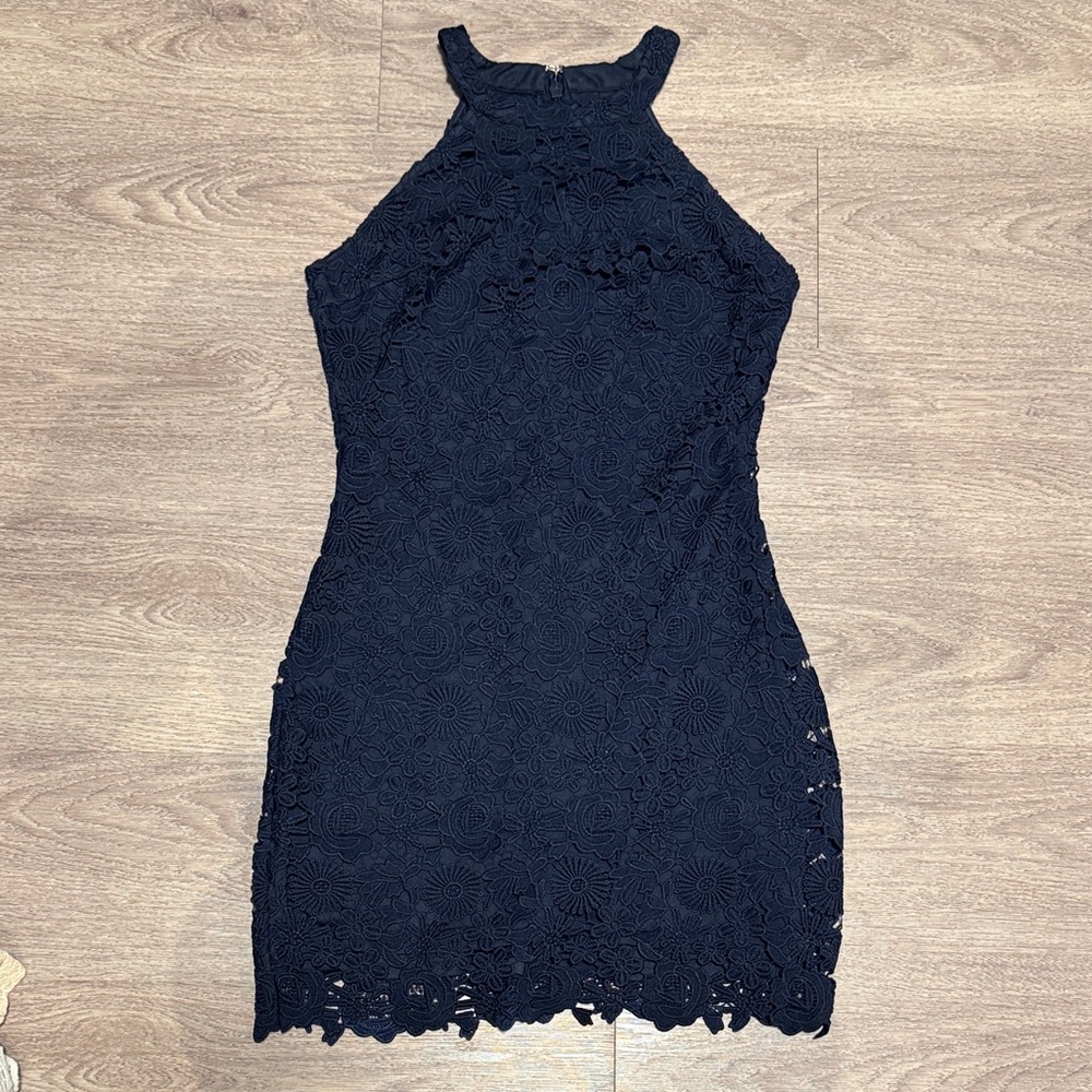 Lulus Women’s Blue Lace Dress